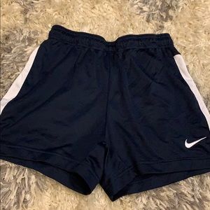 nike dri-fit shorts navy blue and white